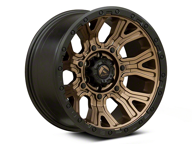 Fuel Wheels Traction Matte Bronze with Black Ring 6-Lug Wheel; 20x10; -18mm Offset (04-15 Titan)