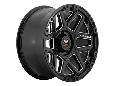 Mamba Offroad Wheels Type M23 Gloss Black Machined 6-Lug Wheel; 18x9; 12mm Offset (2024 Tacoma)