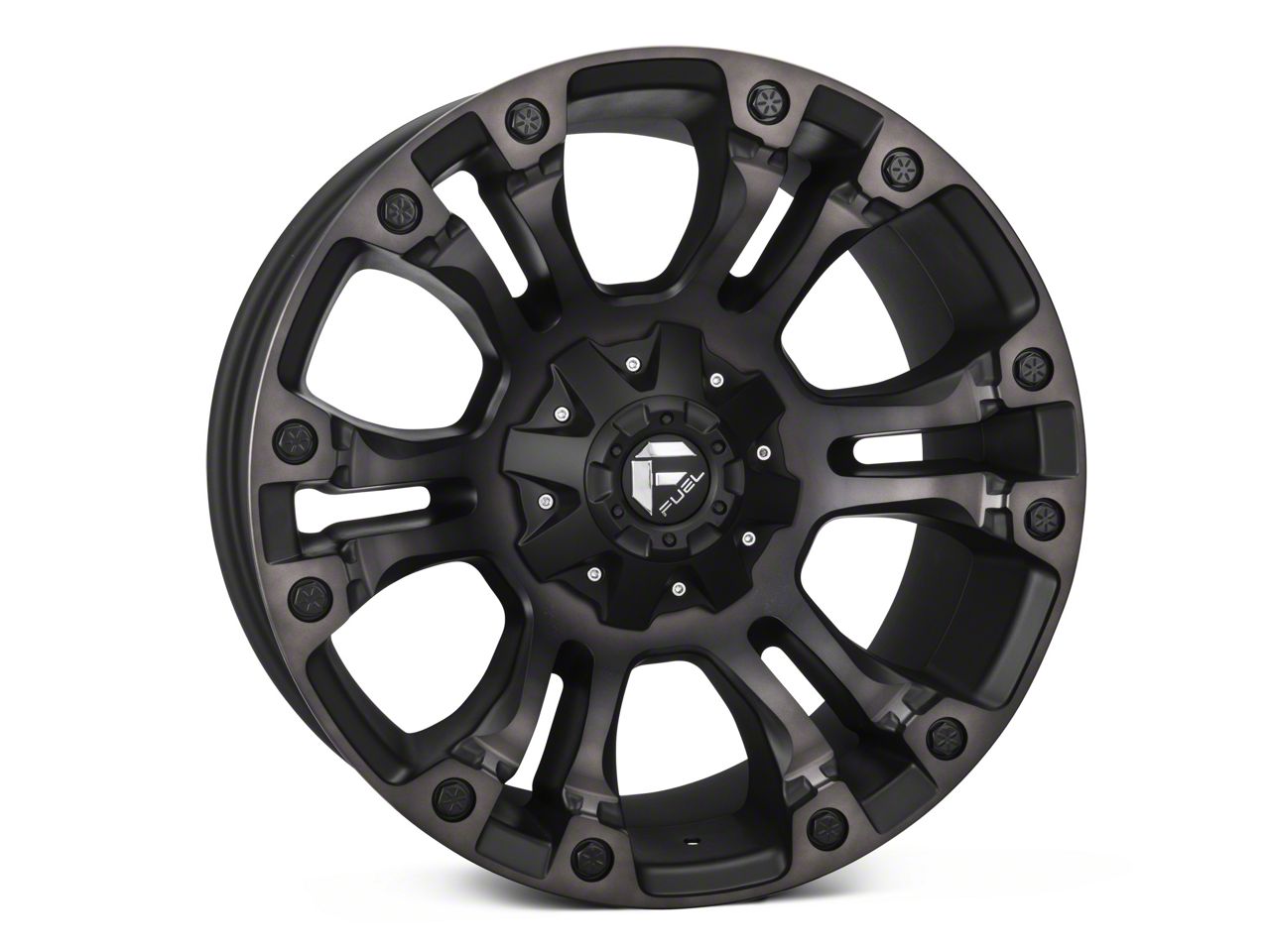 Fuel Wheels Titan Vapor Matte Black Double Dark Tint 6-Lug Wheel; 18x9 ...