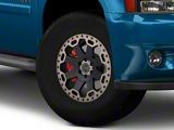 Black Rhino Warlord Matte Black with Machined Dark Tint Lip 6-Lug Wheel; 17x9; -12mm Offset (07-14 Tahoe)