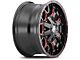 Mayhem Wheels Warrior Black with Prism Red 6-Lug Wheel; 20x9; 0mm Offset (04-15 Titan)