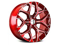 Strada OE Replica Snowflake Candy Red Milled 6-Lug Wheel; 24x10; 31mm Offset (99-06 Silverado 1500)
