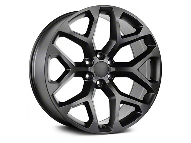 Strada OE Replica Snowflake Flat Black 6-Lug Wheel; 24x10; 31mm Offset (07-14 Tahoe)
