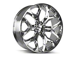 Strada OE Replica Snowflake High Polished 6-Lug Wheel; 22x9; 31mm Offset (99-06 Silverado 1500)