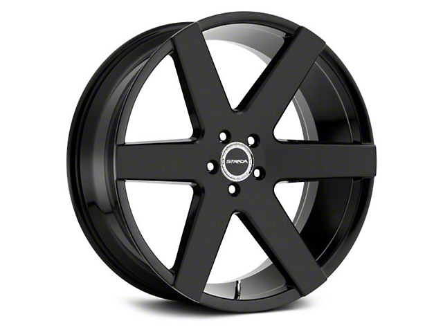 Strada Coda All Gloss Black 6-Lug Wheel; 20x8.5; 30mm Offset (16-23 Titan XD)