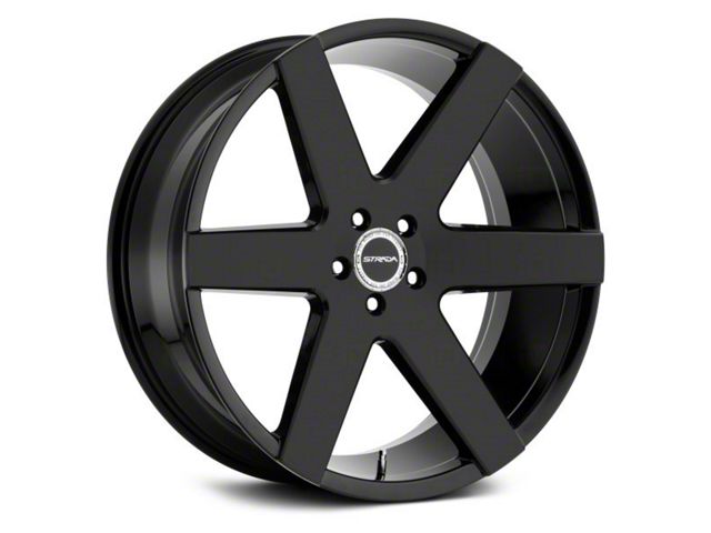 Strada Coda All Gloss Black 6-Lug Wheel; 20x8.5; 30mm Offset (21-24 Bronco, Excluding Raptor)