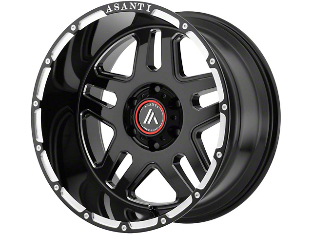 Asanti Enforcer Gloss Black Milled 6-Lug Wheel; 20x9; 18mm Offset (03-09 4Runner)