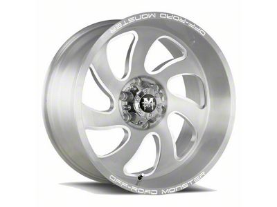 Off-Road Monster M07 Brushed Face Silver 6-Lug Wheel; 20x10; -19mm Offset (05-15 Tacoma)