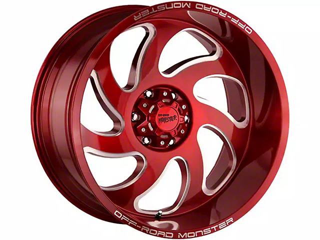 Off-Road Monster M07 Candy Red 6-Lug Wheel; 20x10; -19mm Offset (16-23 Titan XD)