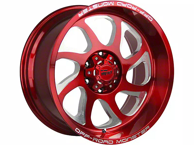 Off-Road Monster M22 Candy Red 6-Lug Wheel; 20x10; -19mm Offset (16-23 Titan XD)