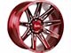 Off-Road Monster M25 Candy Red Milled 6-Lug Wheel; 20x10; -19mm Offset (21-24 Bronco, Excluding Raptor)