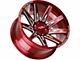 Off-Road Monster M25 Candy Red Milled 6-Lug Wheel; 20x10; -19mm Offset (21-24 Bronco, Excluding Raptor)