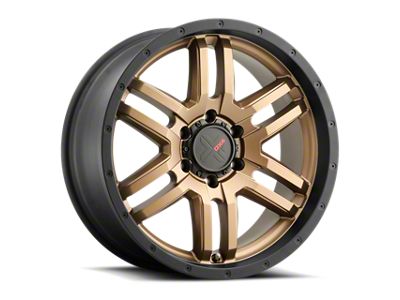 DX4 Wheels DYNO Frozen Bronze with Black Lip 6-Lug Wheel; 20x9; 10mm Offset (21-23 Bronco, Excluding Raptor)