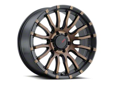 DX4 Wheels OCTANE Flat Black with Bronze Shadow 6-Lug Wheel; 20x9; 10mm Offset (17-24 Titan)