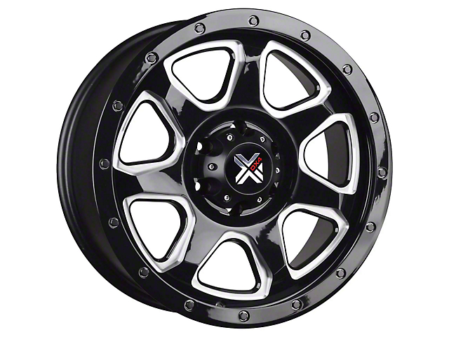 DX4 Wheels STORM Gloss Black Milled 6-Lug Wheel; 20x9; 10mm Offset (07-14 Tahoe)