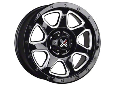 DX4 Wheels STORM Gloss Black Milled 6-Lug Wheel; 20x9; 10mm Offset (22-24 Tundra)