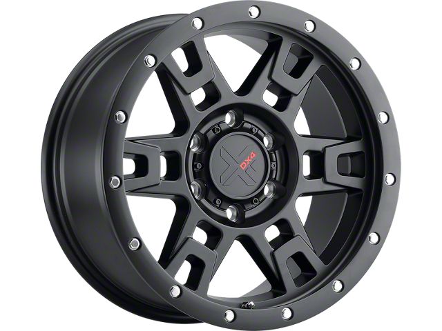 DX4 Wheels TERRAIN Flat Black 6-Lug Wheel; 18x9; -12mm Offset (16-23 Tacoma)