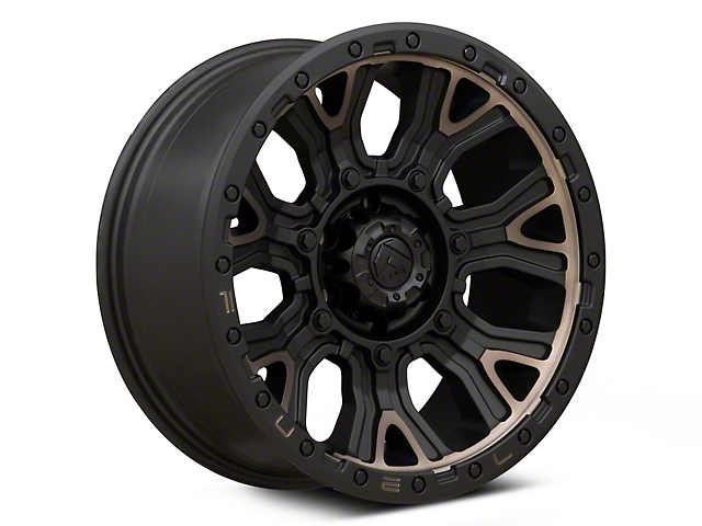 Fuel Wheels Traction Matte Black with Double Dark Tint 6-Lug Wheel; 20x10; -18mm Offset (16-23 Titan XD)