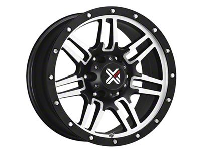 DX4 Wheels 7S Flat Black Machined 6-Lug Wheel; 17x8.5; -6mm Offset (05-15 Tacoma)