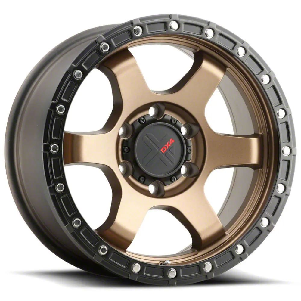 DX4 Wheels Sierra 1500 NITRO Frozen Bronze with Black Lip 6-Lug Wheel ...