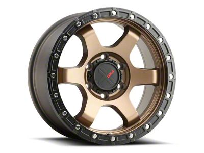 DX4 Wheels NITRO Frozen Bronze with Black Lip 6-Lug Wheel; 17x8.5; 0mm Offset (2024 Tacoma)
