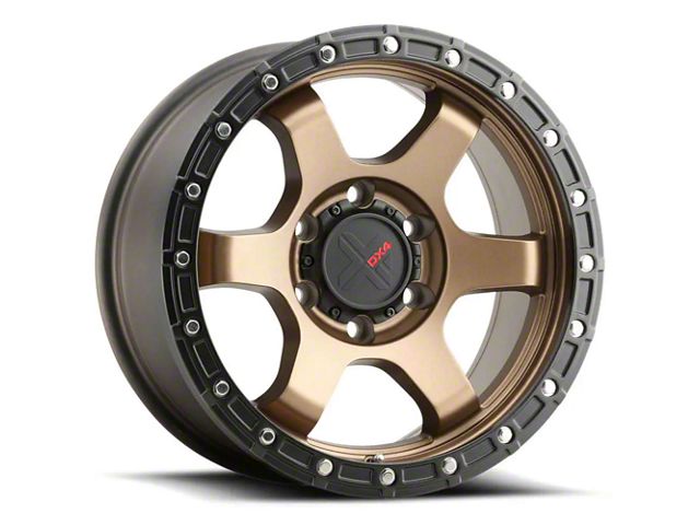 DX4 Wheels NITRO Frozen Bronze with Black Lip 6-Lug Wheel; 17x8.5; 0mm Offset (16-23 Tacoma)
