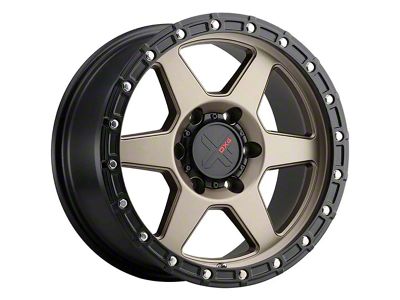 DX4 Wheels RECON Matte Bronze with Black Ring 6-Lug Wheel; 17x8.5; 10mm Offset (16-23 Tacoma)