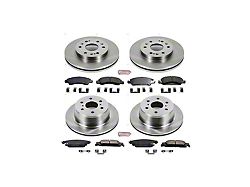 PowerStop OE Replacement 6-Lug Brake Rotor and Pad Kit; Front and Rear (14-18 Sierra 1500)