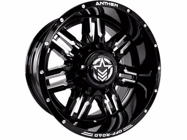 Anthem Off-Road Equalizer Gloss Black Milled 6-Lug Wheel; 20x9; 0mm Offset (16-23 Tacoma)