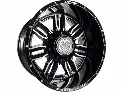 Anthem Off-Road Equalizer Gloss Black with Gray Tint Milled 6-Lug Wheel; 20x10; -24mm Offset (04-15 Titan)