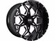 Hardrock Offroad Reckless Xposed Gloss Black Milled 6-Lug Wheel; 20x10; -19mm Offset (16-23 Tacoma)