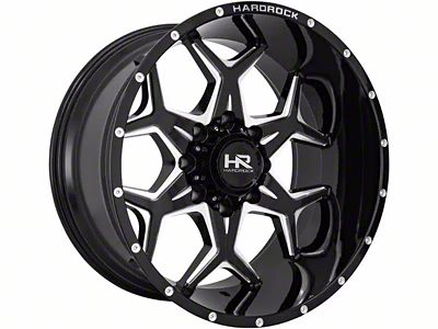 Hardrock Offroad Reckless Xposed Gloss Black Milled 6-Lug Wheel; 20x10; -19mm Offset (16-23 Tacoma)