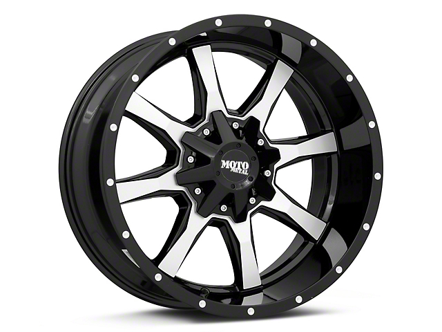Moto Metal MO970 Gloss Black Machined 6-Lug Wheel; 24x14; -76mm Offset (07-14 Tahoe)