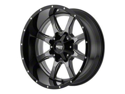 Moto Metal MO970 Gloss Gray Center with Gloss Black Lip 6-Lug Wheel; 20x9; 18mm Offset (04-15 Titan)