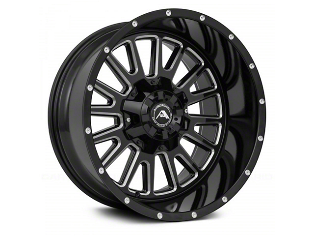 American Off-Road Wheels A105 Gloss Black Milled 6-Lug Wheel; 20x10; -24mm Offset (16-23 Titan XD)