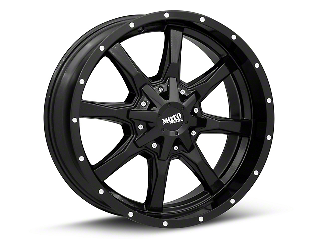 Moto Metal MO970 Gloss Black with Milled Lip 6-Lug Wheel; 20x9; 0mm Offset (07-14 Tahoe)