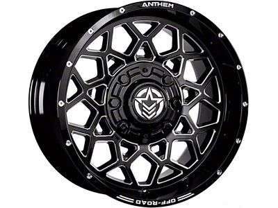 Anthem Off-Road Avenger Gloss Black Milled 6-Lug Wheel; 18x9; 18mm Offset (21-24 Bronco, Excluding Raptor)