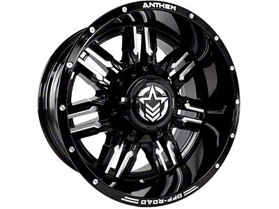 Anthem Off-Road Equalizer Gloss Black Milled 6-Lug Wheel; 18x9; -12mm Offset (04-15 Titan)