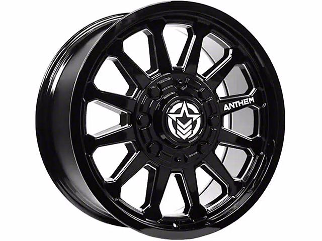 Anthem Off-Road Intimidator Gloss Black Milled 6-Lug Wheel; 18x9; -12mm Offset (07-14 Tahoe)