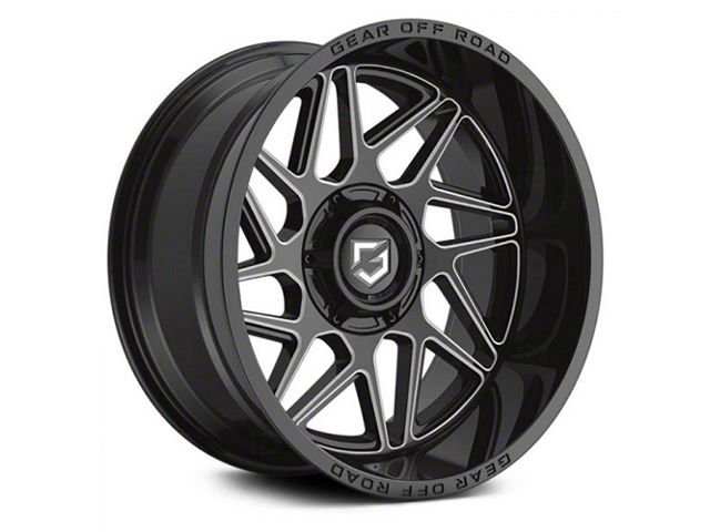 Gear Off-Road Ratio Gloss Black Milled 6-Lug Wheel; 20x9; 18mm Offset (05-15 Tacoma)