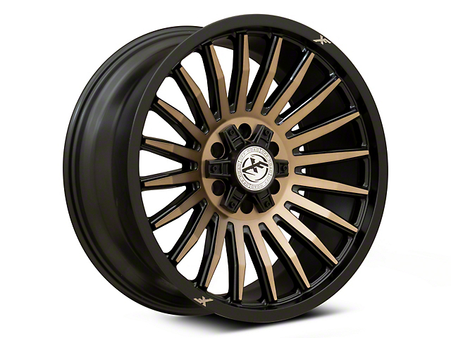 XF Offroad XF-231 Satin Black Machined with Bronze Double Dark Tint 6-Lug Wheel; 20x9; 0mm Offset (07-14 Tahoe)