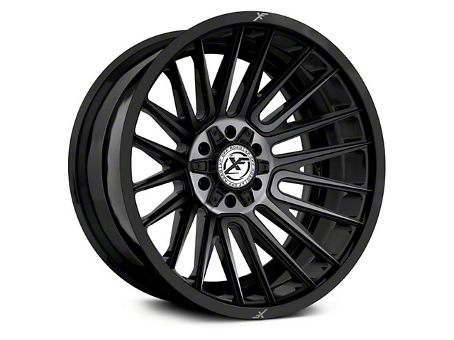 XF Offroad XF-234 Gloss Black with Brushed Double Dark Tint 6-Lug Wheel; 20x10; -12mm Offset (10-23 4Runner)