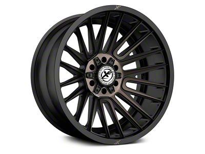 XF Offroad XF-234 Satin Black Machined with Bronze Double Dark Tint 6-Lug Wheel; 20x10; -12mm Offset (16-23 Tacoma)