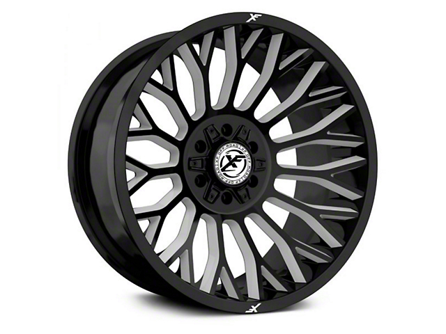 XF Offroad XF-237 Gloss Black Milled 6-Lug Wheel; 20x9; 12mm Offset (07-14 Tahoe)