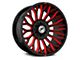XF Offroad XF-237 Gloss Black with Red Windows 6-Lug Wheel; 20x10; -12mm Offset (03-09 4Runner)