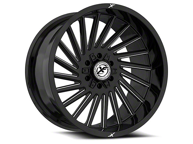 XF Offroad XF-239 Gloss Black Milled 6-Lug Wheel; 20x10; -12mm Offset (07-14 Tahoe)