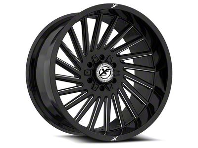 XF Offroad XF-239 Gloss Black Milled 6-Lug Wheel; 20x10; -12mm Offset (2024 Tacoma)