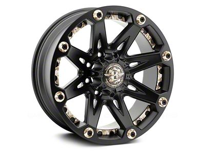 Ballistic Jester Flat Black with Camouflage Accents 6-Lug Wheel; 20x9; 12mm Offset (2024 Tacoma)