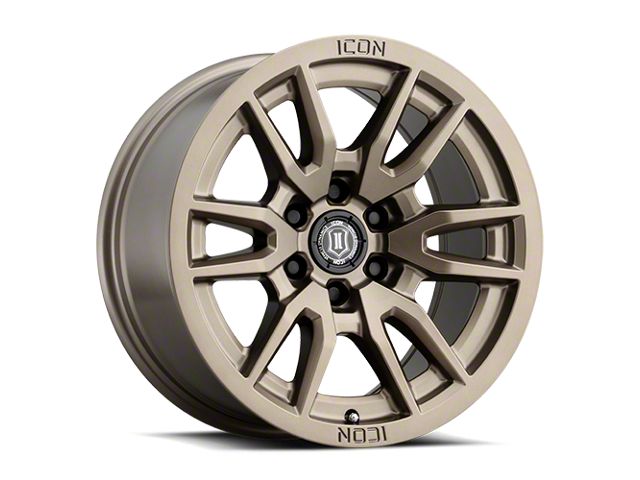ICON Alloys Vector 6 Bronze 6-Lug Wheel; 17x8.5; 25mm Offset (21-24 Bronco, Excluding Raptor)
