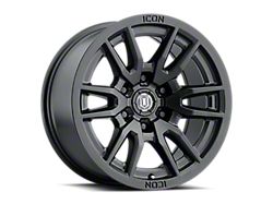 ICON Alloys Vector 6 Satin Black 6-Lug Wheel; 17x8.5; 25mm Offset (16-23 Tacoma)